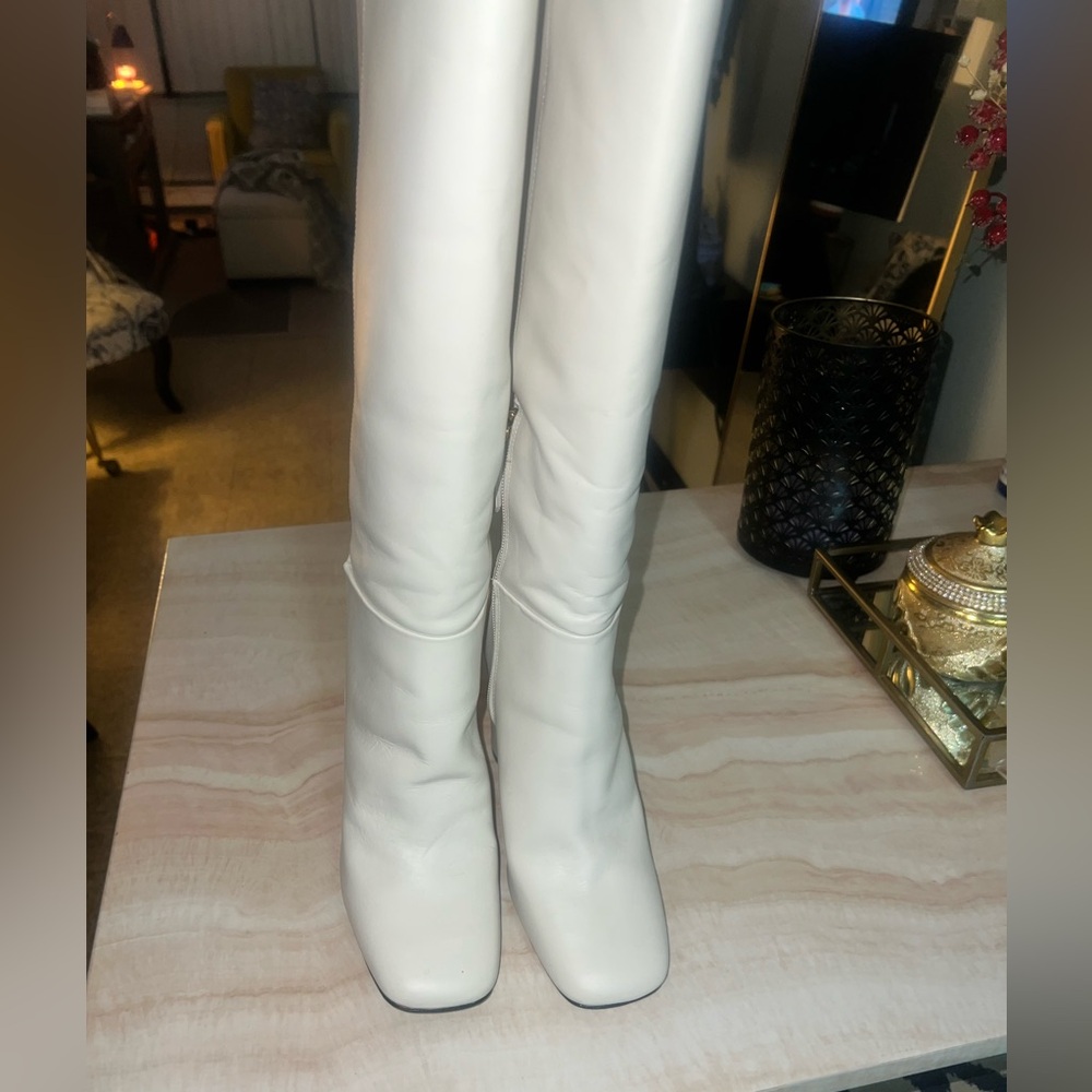 SCHUTZ White Over the Knee Boots